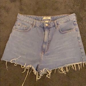 high waisted jean shorts